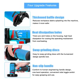Mini Grinder Electric Grinding Tool Multifunctional Handheld Cutter for Cutting Polishing Ceramic Tile Wood Stone Steel 19500rpm