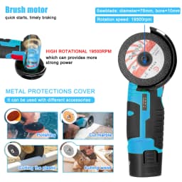 Mini Grinder Electric Grinding Tool Multifunctional Handheld Cutter for Cutting Polishing Ceramic Tile Wood Stone Steel 19500rpm