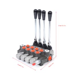 4Spool P40 Hydraulic Directional Control Valve Manual Operate 13Gpm For Double Acting Cylinders
