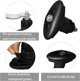 2PCS Camper Shell Locks and Keys, Rv T Handle Lock for Storage Door Pickup Truck Camper Shell Door and Boat, Camper Door RV Lock