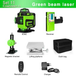 CLUBIONA 12/16 lines Green Beam Cross Laser Level 360 Rotary Self-Leveling Construction Decoration Tools With Remote Control
