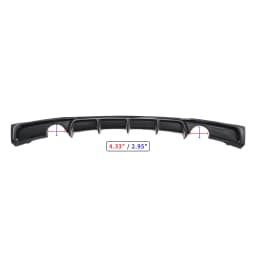 MagicKit Carbon Fiber Style Rear Bumper Diffuser w/ Dual Exhaust for BMW F30 F31 M Sport