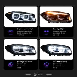 AKD Car Styling Head Lamp for BMW F10 Headlights 2010-2017 520i 525i 530i F11 LED Headlight Projector DRL Automotive Accessories