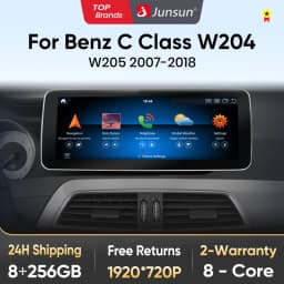 Junsun KSW Qualcomm 665 Wireless CarPlay Andorid Auto Car Radio Multimedia For Benz C Class 2011-2018 W204 S205 C204 4G WiFi GPS
