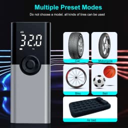 4000mAh Car Air Compressor 150PSI Electric Wireless Portable Tire Inflator Pump for Motorcycle Bicycle Boat AUTO Tyre Balls