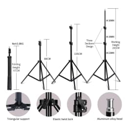 SH Photographic Equipment Photo Studio Light Kit Boom Arm Stand Tripod with 200CM Light Stand Tripod Cross Arm With Sandbag