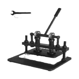 SucceBuy Leather Cutting Cold Drawn Steel With 260X150 MM Black Upper Platen Manual Die Cutter Embossing Machine PVC Paper