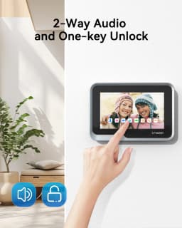 TMEZON 2-Wire WiFi Video Doorphone Doorbell Intercom 7 Inch 1080P Touchscreen Monitor APP/Swipe/Card 4in1 Unlock Tuya App MZ-M730+MZ-E20