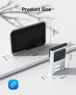 TMEZON 2-Wire WiFi Video Doorphone Doorbell Intercom 7 Inch 1080P Touchscreen Monitor APP/Swipe/Card 4in1 Unlock Tuya App MZ-M730+MZ-E20