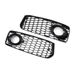 Black Honeycomb Mesh Fog Light Grille Cover For Audi A5 S-Line S5 B8 RS5 2008-12
