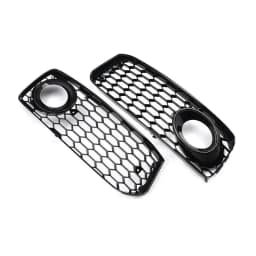 Black Honeycomb Mesh Fog Light Grille Cover For Audi A5 S-Line S5 B8 RS5 2008-12