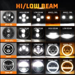 CO LIGHT 7 Inch LED Headlights E9 DOT DRL Amber Turn Signal Projector Compatible with Lada Niva 4x4 Motocycle Driving Light 12V