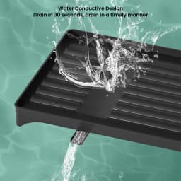 Double Layer Dish Drainer with Drainage Plate Stainless Steel Kitchen Dish Drainer with Cutlery and Cup Holder Kitchen Utensils