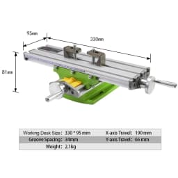 ALLSOME BG-6330 Compound Table Working Cross Slide Table Worktable for Milling Drilling Bench Multifunction Adjustable X-Y