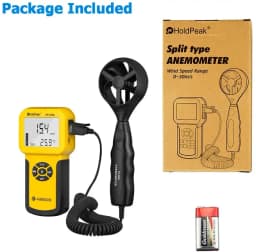 0.3~30m/s Wind Speed Sensor HoldPeak HP-826A Digital Anemometer Air Volume Measure Instrument Handheld Tester