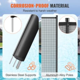 SucceBuy Pool Fence Pool Fences for Inground Pools Removable Child Safety Fencing Teslin PVC Fence Mesh Protects Kids and Pets