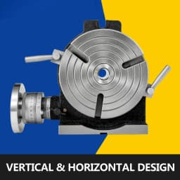 SucceBuy Rotary Table 8 Inch/200 MM Horizontal Vertical MT-3 Rotary Table 3-Slot / 4-Slot for Milling 360° Precision Working