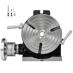 SucceBuy Rotary Table 8 Inch/200 MM Horizontal Vertical MT-3 Rotary Table 3-Slot / 4-Slot for Milling 360° Precision Working