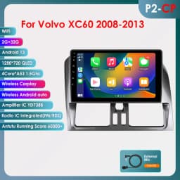 OSSURET 2Din Carplay Android Car Radio For Volvo XC60 2008-2017 Car Multimedia Player Navigation GPS Autoradio 4G-LET DSP 7862