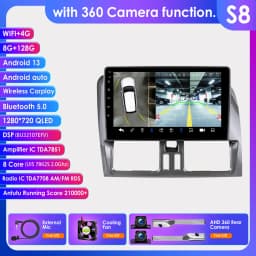 OSSURET 2Din Carplay Android Car Radio For Volvo XC60 2008-2017 Car Multimedia Player Navigation GPS Autoradio 4G-LET DSP 7862