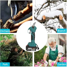 4 Gears Brushless Electric Pruning Shear 30mm Cordless Pruner Fruit Tree Potted Pruning Electric Tool For 18V Battery