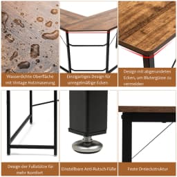 L-shape writing table, corner writing table, gaming computer table PC table computer writing table with CPU stand, office table corner table