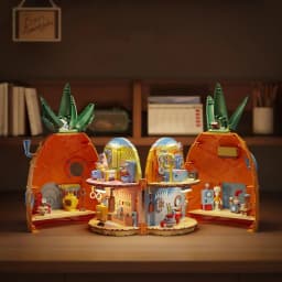 SpongeBob Buildings Blocks with 4 Figuren,Pineapple House Modular Building Sets for Adults Boys Kids Gift (1284 PCS)