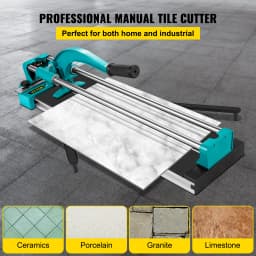 SucceBuy 24 Inch Manual Tile Cutter Double Rails, Professional Tile Cutter with Alloy Cutting Wheel for Porcelain Ceramic Tiles