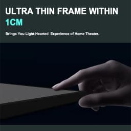 Wupro 2025 Top Projector Screen Gallery Soft Gray Fixed Frame Screen Anti-Light Ultra Narrow Bezel CLR 8K 3D For ALL Projection