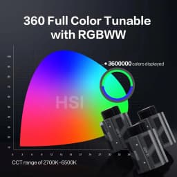 COLBOR CL60R 60W 2700~6500K RGBWW Full-color Video Light with Bowens Mount APP Control for Live-Streaming Photography Fill Lamp