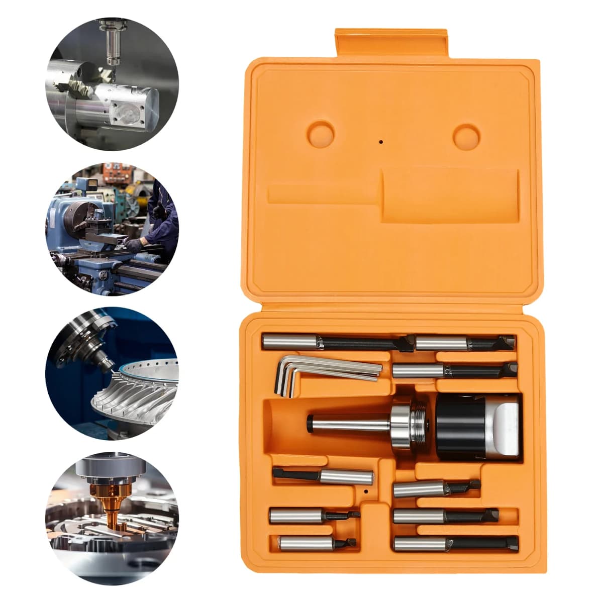 BYMAOCAR The Cutting Head Kit MK2M1050mm, 9 Different Sizes, with F1-12 50mm Storage Box for Cutting Machine