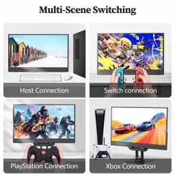 VEOUT 13.3inch Small Portable Monitor for Laptop, IPS 1080P USB HDMI Travel External Second Screen for Mac Phone PS5 Xbox Switch