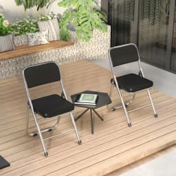2 Piece Dining Chair, Conference Chair, Made of Comfortable PU Leather and Steel Frame, Sturdy Folding Chair