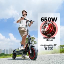 W7 Electric Scooter 8.5 inch 36V 10.5Ah 25-35km Range Dual Suspension Side Lights App Control 35km/h Speed Electric Scooters