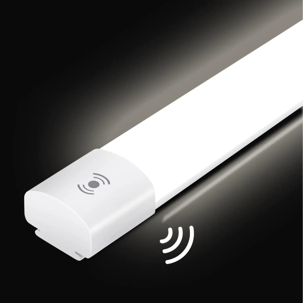 2PCS 90CM 30W LED Waterproof Batten Light with Motion Sensor, 3300LM, 4000K Neutral White, IP66 for Outdoor/Indoor Use