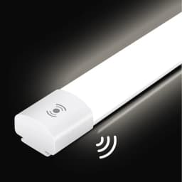 2PCS 90CM 30W LED Waterproof Batten Light with Motion Sensor, 3300LM, 4000K Neutral White, IP66 for Outdoor/Indoor Use