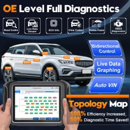 XTOOL D9S Intelligent Car Diagnostic Tool ECU Coding 45 Reset Key Programming FCA AutoAuth DOIP CANFD Topology Automotive Scanne