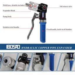 Hydraulic Expander HVAC Hydraulic SWAGING Tool Kit For Copper Tubing Expanding Copper Tube Expander Tool 3/8" to 1-5/8" VG-300AL