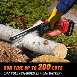 AVHRIT Brushless Mini Chainsaw 8 Inch 21V Electric Pruning Saw 4Ah Rechargeable Saw Cordless Chainsaws Gardening Power Tools