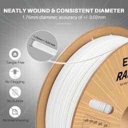 ELEGOO 1.75mm Rapid PLA+ Filament 2KG 3D PLA for 30-600 mm/s High Speed Printing Dimensional Accuracy +/- 0.02mm 2pcs*1kg Set