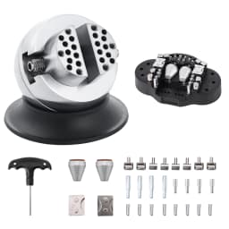 SucceBuy Ball Vise 3" Engraving Setting Tool 360° Rotation Engraving Block Vise 30 PCS Attachment Jewelry Engraving Block Tools