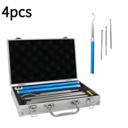4 Piece Carbide Wood Lathe Tools Set Square Diamond Round Blades with Aluminum Tool Case for Woodturning Pen Bowl Spindle Turning