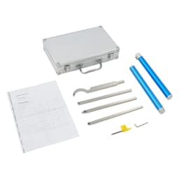 4 Piece Carbide Wood Lathe Tools Set Square Diamond Round Blades with Aluminum Tool Case for Woodturning Pen Bowl Spindle Turning