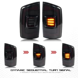 LED Tail Lights for Dodge Ram 1500 2500 3500 2002-2005 3rd Gen Sequential Signal Rear Lamps Assembly (Not Fit Ram 2006-2008)