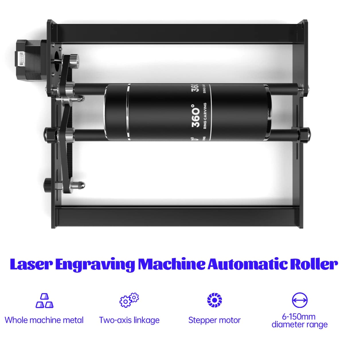 SCULPFUN Laser Engraver Roller Y-axis Rotary Roller for Engraving Cylindrical Objects Cans Huge engraving area 4 heightening