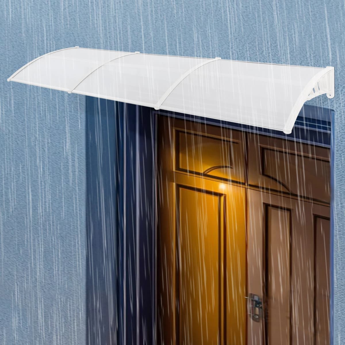Front Door Canopy Arch Canopy Clear Canopy For Front and Rear Entrances Balconies Shop Windows and Garden Gates 90*300cm