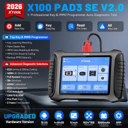 XTOOL X100PAD3 SE IMMO Key Programming ECU Coding Full System Car Diagnostic Scanner Best Locksmith Programmer CANFD DOIP FCA