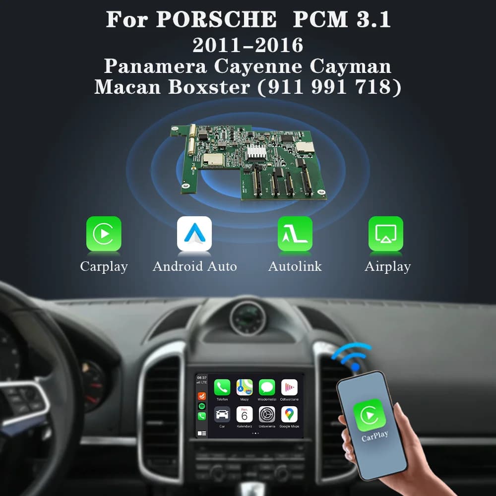 AUTOTOP Linux Wireless CarPlay Interface Box for Porsche PCM 3.1 2011-2016 Panamera Cayenne Cayman Macan Boxster (911 991 718)