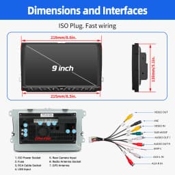 9" Android 14 4G+64G Wireless Carplay Car Stereo Radio for VW Golf 5 6 Polo Passat B6 Touran Tiguan Sharan GPS NAVI WIFI RDS SWC