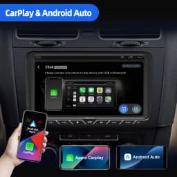 9" Android 14 4G+64G Wireless Carplay Car Stereo Radio for VW Golf 5 6 Polo Passat B6 Touran Tiguan Sharan GPS NAVI WIFI RDS SWC